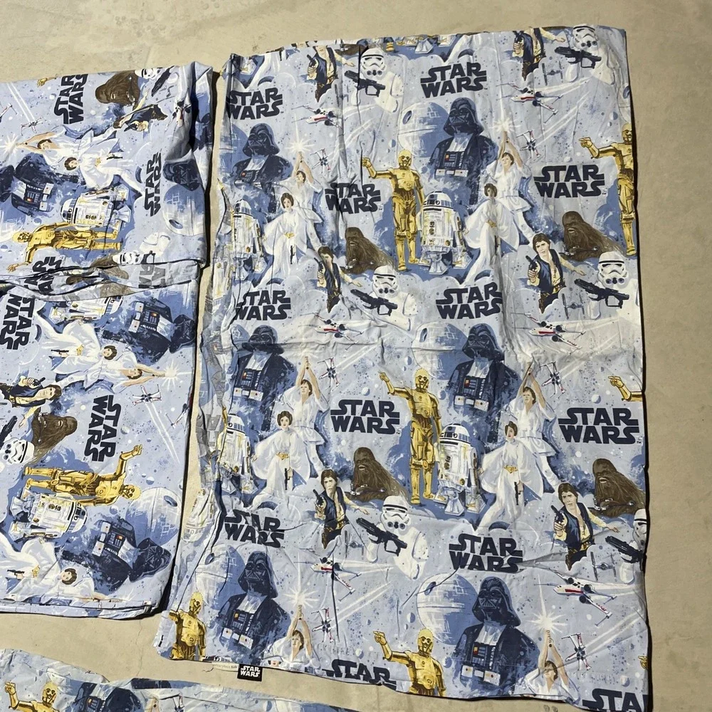 Lot Of 2 POTTERY BARN KIDS Star Wars Twin Size Pillowcase New Hope Space Print